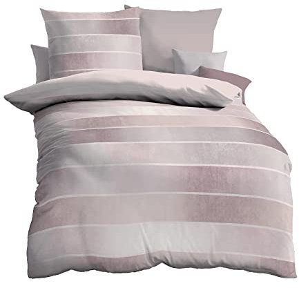 Kaeppel Mako-Satin Bettwäsche Timeless Rose, 1 Bettbezug 135 x 200 cm + 1 Kissenbezug 80 x 80 cm