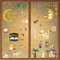 Leonshco 196 Blätter Ramadan Fensterbilder, Selbstklebende Ramadan Sticker PVC Stern Mond Fenster Deko, Eid Mubarak Dekoration Fenstersticker, Ramadan Dekoration für Kinderzimmer, Wohnzimmer, Etc