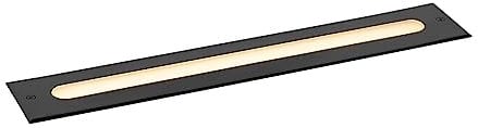 Qazqa - Modern Moderner Bodenstrahler Außen schwarz 50 cm inkl. LED IP65 - Eline I Außenbeleuchtung - Aluminium Rechteckig - I LED
