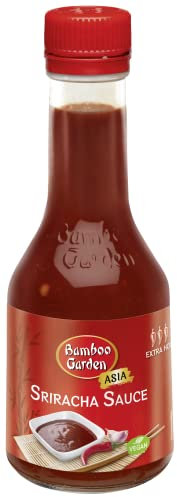 Bamboo Garden - Sriracha Sauce , Süß-scharfe Würzsauce zum Würzen asiatischer Gerichte , Ideal auch als Dip , 1 x 200 ml (Verpackungsdesign kann abweichen)