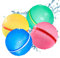 Wiederverwendbare Silikon-Wasserballons selbstdichtende Wasserballons für Kinder schnell füllen Wasserbomben für Splash Game Pool Spielzeug im Freien Spielzeug für Kinder Sommer Spaß Aktivität 4Stück