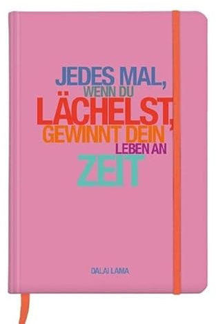 Notizbuch A5 Hardcover Dalai Lama, Lächelst
