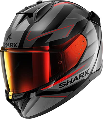 SHARK, Integraler Motorradhelm D-SKWAL 3 SIZLER Black / Grey / Red KAR, L