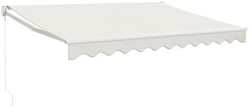 vidaXL Toldo retráctil Aluminio y Tela Color Crema 3,5x2,5 m