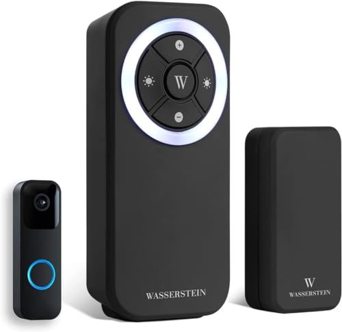 Wasserstein Wireless Doorbell - Compatible with Blink Video Doorbell (1 Pack, Black)