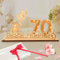 Seutgjie 70 Geburtstag Deko für Mann Frau Geldgeschenke mit LED Lichterkette Fliege und Geschenkpapier Holz Schild Gästebuch 70 Jahre Hochzeitstag Jubiläum Tischdeko