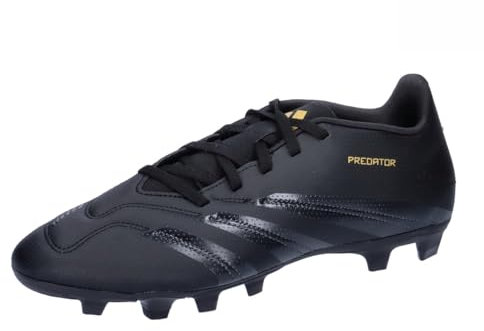 adidas Predator Club Football Boots Flexible Ground, Botas de fútbol Unisex Adulto, Core Black/Carbon/Gold Met, 42 2/3 EU