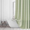 Sage Green Shower Curtain - Farmhouse Boho Modern Linen Fabric Shower Curtains for Bathroom, Bohemian Cute Thick Bathroom Curtain Set with Tassel - Bohemian Cloth Shower Curtain Long 72x78 Inch