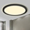 LQWELL® Plafonnier LED, Lampe de Salle de Bain Étanche IP44 Ronde Plate 18W 3000K 1980LM Lampe Simple Moderne Mince pour Salon Chambre Cuisine Balcon Couloir Sous-Sol Bureau, 220 * 24mm