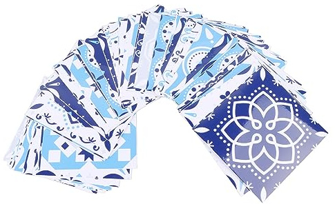 Tyenaza 64 Stück Fliesenaufkleber, DIY Selbstklebende Tapete, Küche, Badezimmer, Fliesen, Wandkunst, Abziehbilder, Heimdekoration Im Mediterranen Stil, 10 X 10 cm
