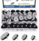 Glarks 56Pcs Black Screw-on Filz Pad Set, 0.7In 0.9In 1.1In 1.4In Filz Möbel Pads Stuhl Bein Bodenschutz für Hartholzböden Möbel Füße Stuhl Tisch (Schraub-on Filz Pad Set)