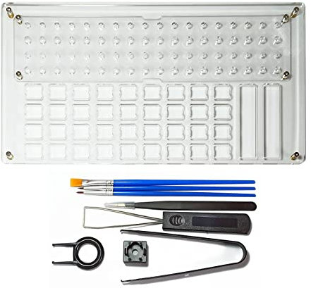 Myazs 36 Tastatur-Schmierstationen, Schalterabzieher-Kits, 8-teiliges Tastenkappen-Abzieher-Entferner, mechanische Tastatur für Schlüsselschalter, Lube-Station, Acryl, MX-Tastatur-Set, 8 Stück