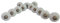 Ajuny Lot de 12 boutons décoratifs en céramique blanche pour armoire, commode, porte, tiroir et meubles pour placard, cuisine, salle de bain, poterie faite à la main