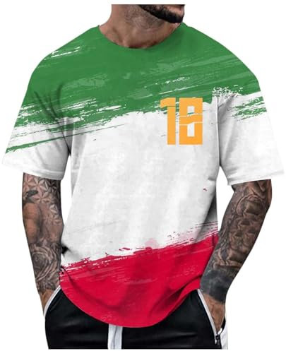 2024 Coppa Europea T Shirt Uomo Calcio Tifosi Italia Stampa Bandiera Nazionale Maglietta Estive Curvy Tshirt Cotone Firmate Coppa Europea T Shirt Manica Corta Elegante Top