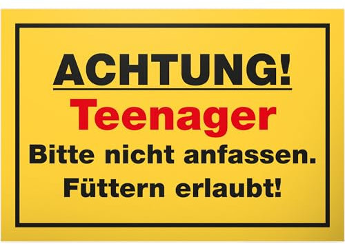 DankeDir! Nicht anfassen - Kunststoff Schild 30 x 20 cm - Geschenkidee Teenager Spruch Zimmer Türschild Jungen & Mädchen Jugendzimmer - Dekoration Deko Geschenk Idee Jugendliche Tür Deko Geburtstag