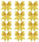 SULOLI 12 Stück Weihnachtsschleifen,Glitzer Weihnachten Bogen Dekorationen,Gold Weihnachtsbaum Bogen für Weihnachtsbaum Weihnachtskranz Tannenbaum Weihnachtsdeko