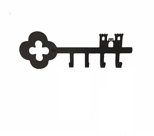 Garderobe, Haken, Wandhaken, Türhänger, Kleiderhaken, Wanddekoration, an der Wand montierter Schlüsselhalter, 4 Hakenleiste mit Schrauben und Ankern for Mantel, Kleidung, Handtuch, Hut, Handtasche