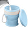 Faltbarer Campingbecher, faltbarer Wasserbecher, 250 ml dehnbarer Trinkbecher aus Silikon, tragbare tragbare Becher, wiederverwendbare tragbare Becher, tragbare Reisebecher, Teleskop-Campingbecher
