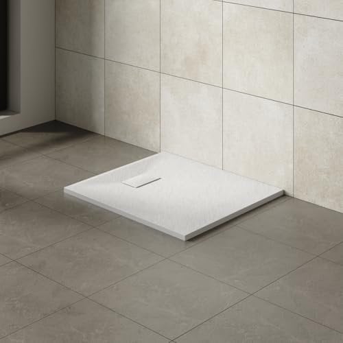 Aquariss 1000x800mm SMC Anti Slip Shower Base Tray Rectangular for Shower Enclosure White