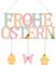 Scinzene Osterdeko zum Aufhängen - Holz Dekoschild mit Osterhase und Eiern, Wetterfeste Ostern Deko für Tür, Fenster und Garten, Modernes Frühlingsdekor Set