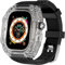 ILAZI - Estuche transparente de 49 mm Mod para hombre para Apple Watch Serie 8 45 mm Carcasa rígida PC Correa de repuesto estilo RM Accesorios de reloj para Watch Serie 7 44 mm, 44MM, Ágata