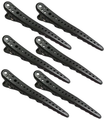 VICASKY 6 pinzas para el cabello para elegantes pinzas de pelo con garras para el pelo estilo y divisiones, pinzas prácticas y antideslizantes, color negro