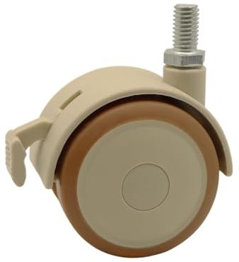 SHUNMIN Ruote per Carrello Ruote girevoli Ruote di Ricambio 4 Pezzi Ruote girevoli for mobili filettate con Freni Ruote per Mobili(M6)