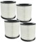 vhbw 4x filtro aria compatibile con Xiaomi Smart Air Purifier 4 Compact purificatore d'aria - filtro combinato prefiltro + HEPA + carbone attivo