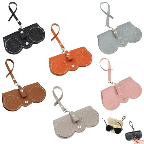 JazRvr Brillenetui Weich, 6 Stück Sonnenbrillen Etui, Brillentasche Zum Anhängen, Kompakte Brillenetui Für Reisen Und Outdoor-Aktivitäten, 15 * 8 cm, Leicht Und Praktisch