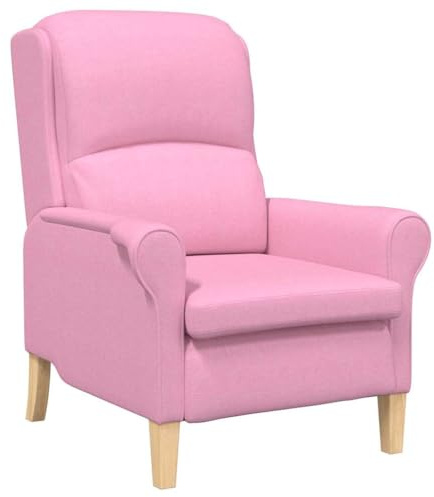 vidaXL Fauteuil Rose 76 x 94 x 102 cm Tissu, Fauteuil élégant, Chaise Ergonomique Moderne, Meuble Lounge Chic, Confortable pour l'intérieur
