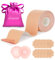 Gisaae Reggiseno Adesivo Push up Grande Petto Boob Nastro Reggiseno Senza Spalline Push up 2 Riutilizzabile Invisibile Silicone Seni capezzoli Nastro Body Tape, Beige Chiaro, Taglia Unica