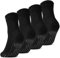 2 | 4 | 6 Paar ABS Socken Herren Damen Anti Rutsch Socken mit Wolle 21463 WP (Schwarz 4 Paar 43-46)