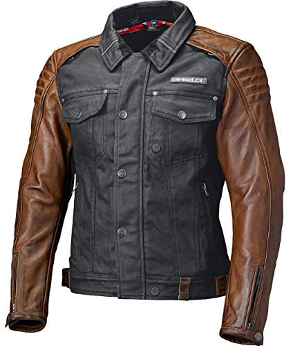 Held Motorradjacke mit Protektoren Motorrad Jacke Jester Urban Jacke schwarz/braun XXL, Herren, Chopper/Cruiser, Sommer, Leder/Textil