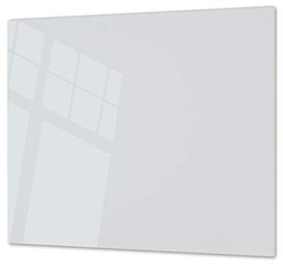 Tabla de Cortar de Vidrio Templado - Manta de Cocina y Protector de Vidrio Resistente - Una Pieza (60 x 52 cm) o Dos Piezas (30 x 52 cm Cada una); D18 Serie de Colores: Z Gris Claro
