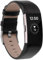 Echtes Lederarmband für Fitbit Charge 2, Herren Damen Armbänder Ersatzbänder (Schwarz)