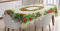ABAKUHAUS Weihnachten Tischdecke, nostalgische Celebration, Wasserfest Waschbar mit Klar Sichtbaren Farben kein Verblassen Personalisiert, 140 x 170 cm, Beige Rot Grün