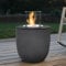 muenkel design Vigo – Beton-grau – Bio-Ethanol Feuerstelle Gartenfackel Terrassenfeuer mit Round Burner 250 Brennkammer