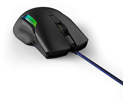 uRage Gaming-Maus “Reaper 600”, schwarz, Anti-Rutsch-Beschichtung, Omron Click Switches, 32.000-dpi-Avago-Sensor, Plug & Play, 2m Kabellänge, inkl. Gaming-Software