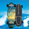 Land Surfskate Skateboard Komplettboard CX4 Ahornholz 9-Lagiger, Holzboard ABEC-11 Kugellager, 78A Rollenhärte, Double Kick Deck Concave Board Für Anfänger Kinder, Jugendliche Und Erwachsene,C