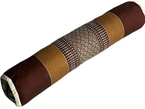 VIE Naturals Thai Kapok Nackenkissen, kleine Wurst, braun