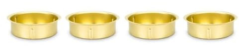 NaDeco Teelichthalter in Gold, Größe frei wählbar mit Ø zwischen 40 und 70mm Teelichttüllen Teelicht-Tülle für Standard-Teelichter Kerzentülle Kerzentopf Kerzenhalter, Größe:Ø 60 mm | 50 Stück