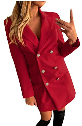Jacke Damen Lange Daunenweste Teddymantel Halloween Paar KostüMe Steppmantel Mit GüRtel Lederjacken FüR Damen Jacken MäDchen Kunstfell Mantel Leichte Jacken Damen Herbst Und Winterjacken (2-Rot, 3XL)