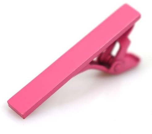 Pince cravate slim rose, finitions main