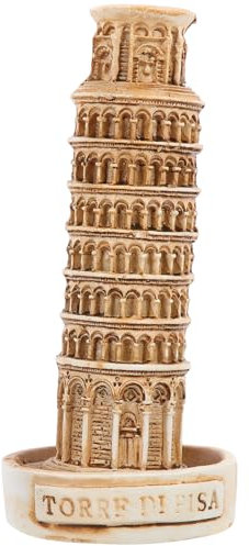 Alasum Schiefer Turm von Pisa Modell Italien Ornament Aquarium Landschaft Ornament Aquarium Höhle Architektur Gebäudemodelle Aquarium Dekor Aquarium Turm Modell Spielzeug Sand Tisch Reise Harz