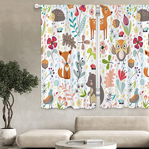 Yorida Kinderzimmer-Vorhänge, Jungenzimmer-Dekor, Dschungel-Safari-Vorhänge, Wald-Schlafzimmer-Dekor, Baby-Kinderzimmer, Kleinkind, Kinder-Fensterpaneele, Wohnzimmer, 213x160 cm