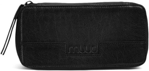 muud Hope handgemachte Lederbox/Etui für Häkelzubehör Black