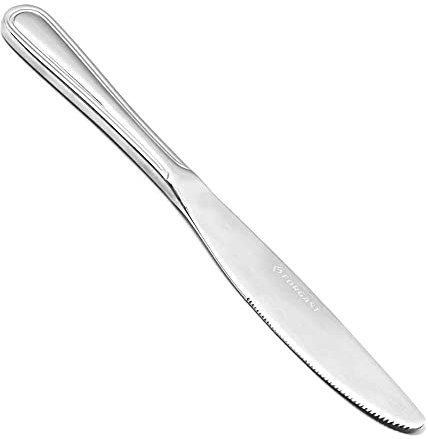 Forgast RESTAURANTE Couteaux de table | 4 pièces dans un ensemble | Acier inoxydable | Couteaux pour les repas de tous les jours | pour les fêtes, cafés, restaurants | Lavables au Lave-vaisselle