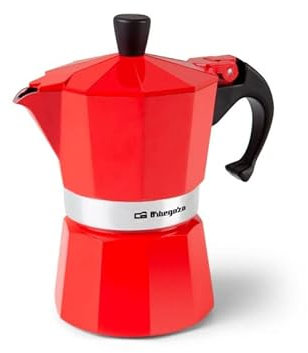 Orbegozo Cafetière italienne KFR340 3 tasses rouge