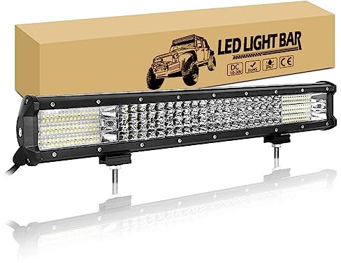 RIGIDON 51cm 20 pouces 510W Barre de Led 4x4 Rampe, 12V 24V IP67 etanche Barre Lumineuse LED de Travail, Barre d'éclairage led pour Offroad Véhicules Voiture Camions Tracteur,6000K feu antibrouillard