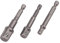 MIVOS Adaptateur hexagonal sur 1/4,1/2, 3/8 carré - 3 Pièces d'Adaptateur hexagonal pour douille - Adaptateur pour douille - Clé à douille - Clé à vis Nuss Set